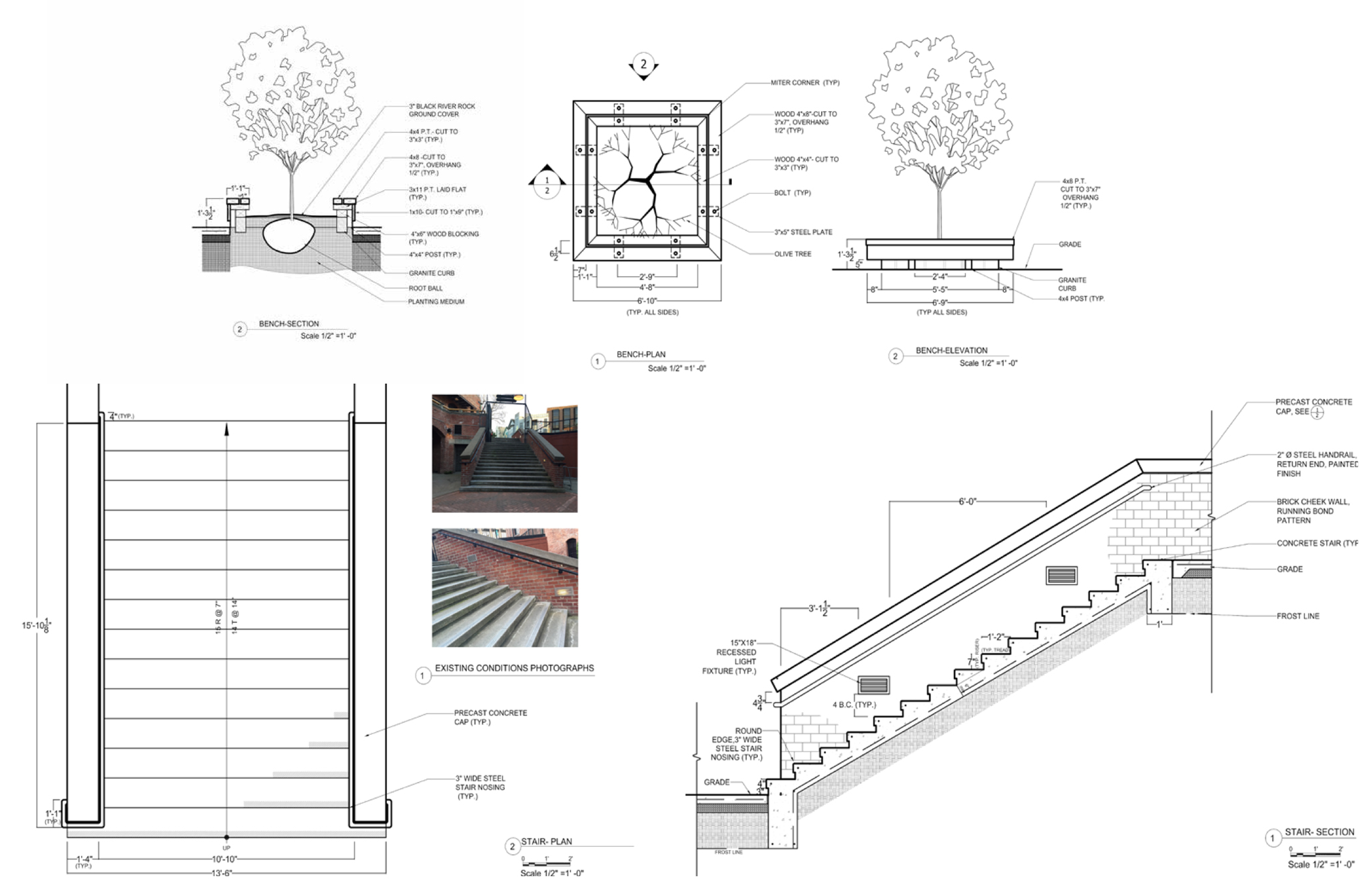 Construction detail of the Cannery Courtyard